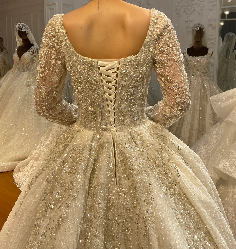 sparkly ball gown wedding dress